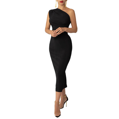 Supply Women Wear One Shoulder Backless Dress by Ragazza