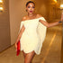 Solid Color Women Tube Top off Neck A line Dress Design Casual Cocktail Waist Tight Dress  DestGlow