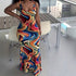 Women Trendy Temuw Women Clothing Printed Wave Pattern Maxi Dress by Ragazza
