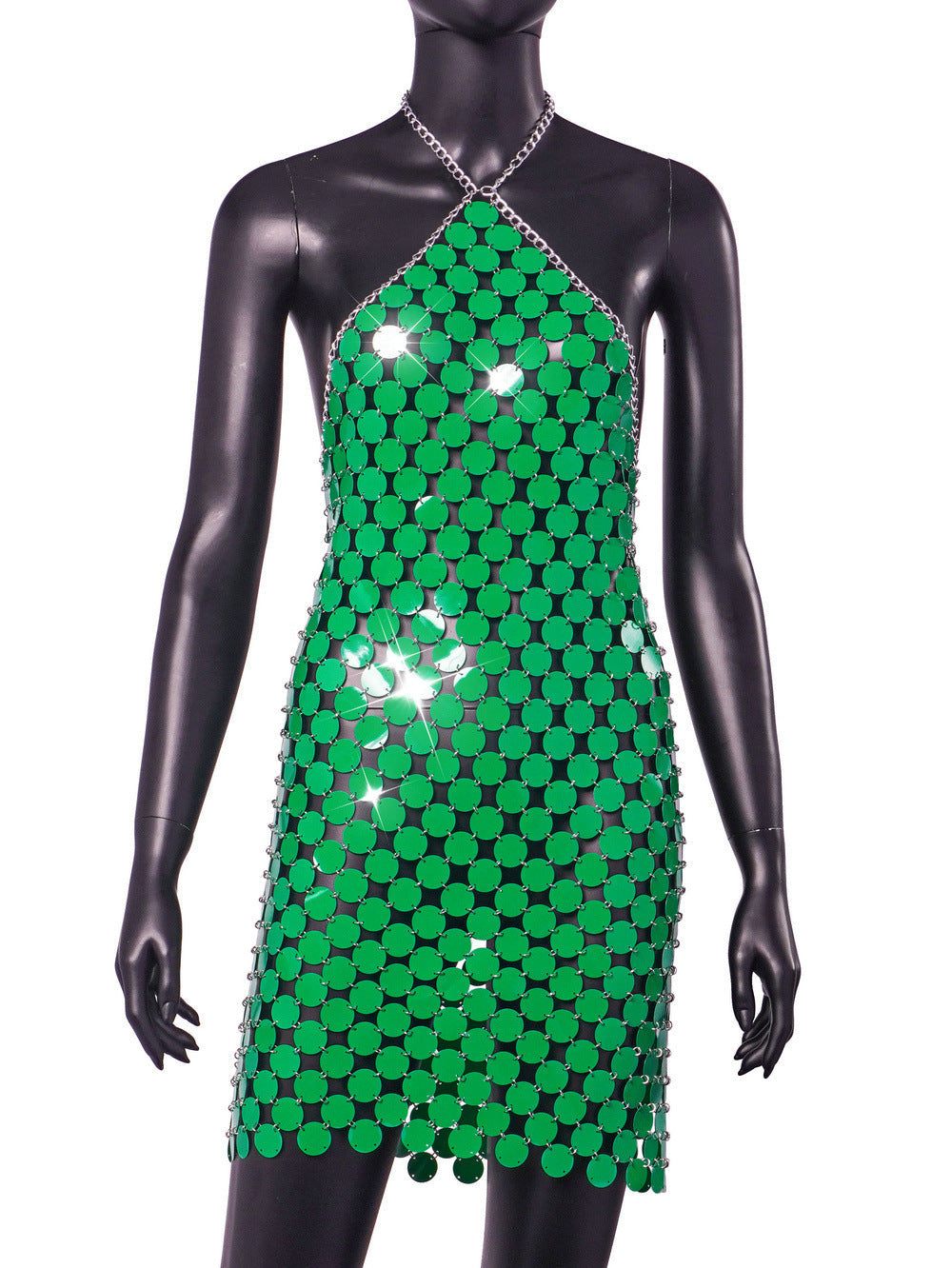 Backless Sexy Street Halter Beaded Dress by Ragazza