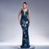 Women Elegant Sexy Sleeveless V neck Sequ Cocktail Evening Dress Bridesmaid Dress by Ragazza