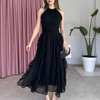Summer Women Clothing French Ruffled Waist Slimming Dress by Ragazza
