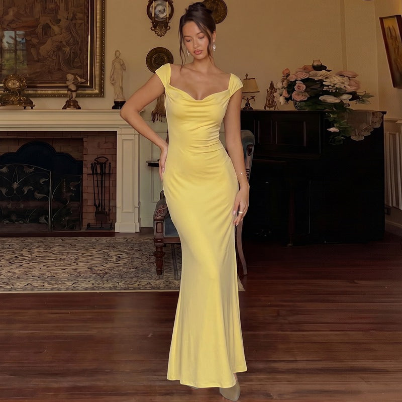 WomenSummer Sexy Backless Lace up Tube Top Sleeveless Maxi Dress  DestGlow