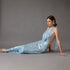 Winter Women Clothing Sequined Swing Collar Sexy Backless Halter Self Tie Slit Dress by Ragazza