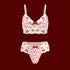 Sexy Lingerie Supply Sexy Seduction Red Lip Mesh Bra Busty Gathering Sexy Two Piece Sets by Ragazza