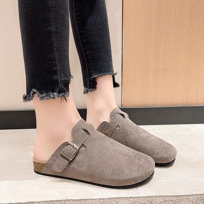 Closed Toe Slippers Women Couple Flip Flops Roman Shoes Casual Semi Slippers Lazy Shoes Tide  DestGlow