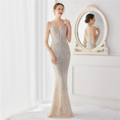 Positioning Floral Dream Socialite Gathering Party Evening Dress Sexy Long Slimming Toast Dress Bride by Ragazza