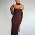 Spring Tube Top Cinched Waist Women Dress Elegant Ribbon Backless Sexy Sheath Dress by Ragazza