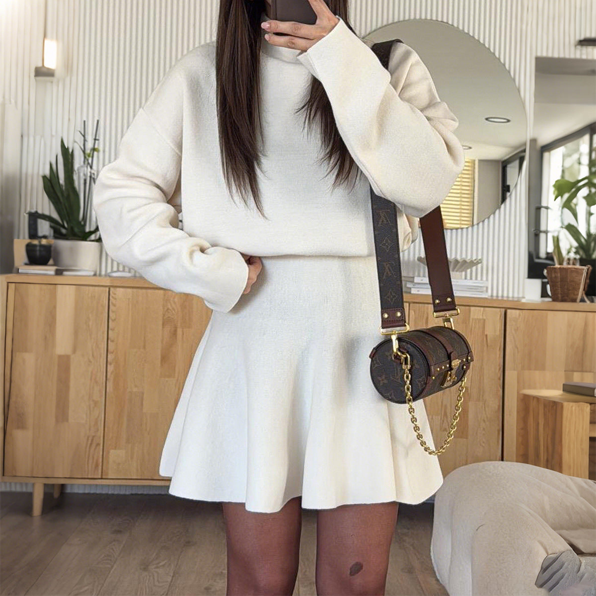 Casual Vacation Sweater Long Sleeve Dress Women Clothing Autumn Winter by Ragazza