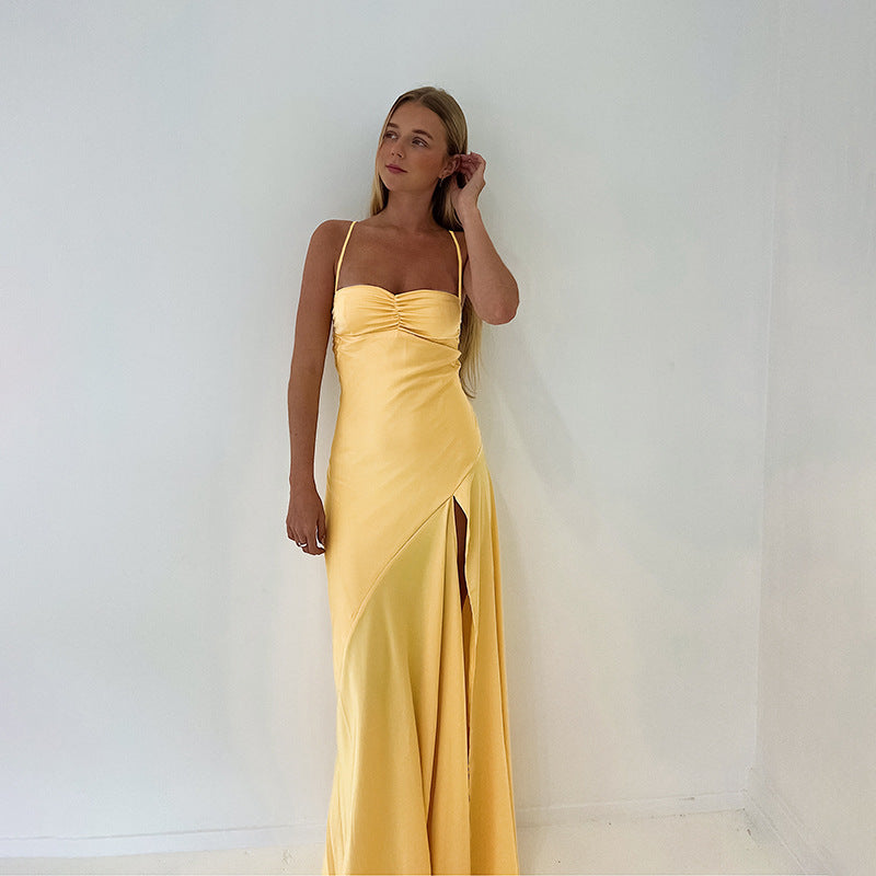 Autumn Socialite Camisole Dress Split Slimming Maxi Dress for Women by Ragazza