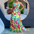 Summer Women Clothing Sexy Strap Dress Printed Sleeveless Backless Maxi Dress by Ragazza