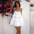 Sling Dress Summer Multi Layer Ruffled Tiered Dress Short Backless Sling Dress by Ragazza