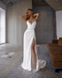 Summer Women Clothing Sexy Sequined Suspender Split Backless Solid Color Dress by Ragazza