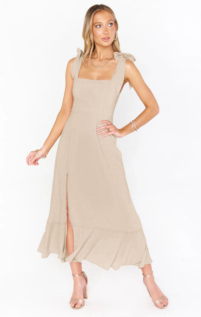 New Elegant Fashion Women Clothing Rope Split Dress French High Sense by Ragazza