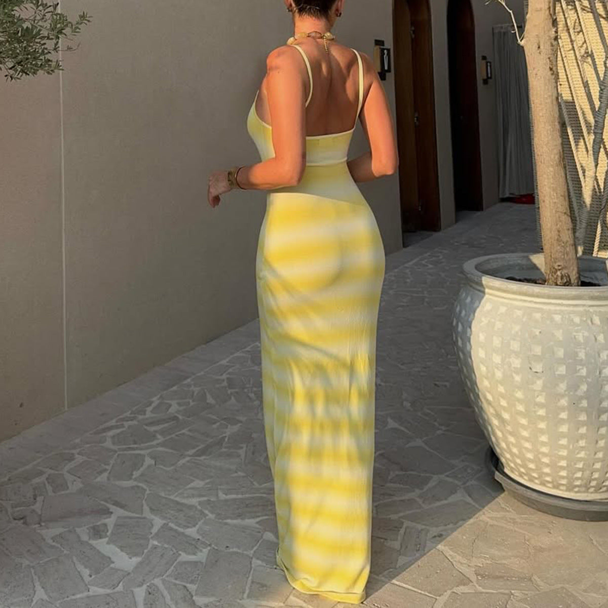 Sexy Holiday Woolen Sheath Maxi Dress Spring by Ragazza