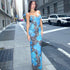 Fall Women Clothing Maxi Dress Street Elegant Slim Print Design Sling Dress Women by Ragazza