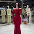 Women Maxi Dress off Shoulder Sexy Lace Long Sleeve Dress by Ragazza