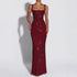 Women Clothing Dress Sequin Sling Evening Dress Dinner Sexy Dress Slim Fit Backless Maxi Dress  DestGlow