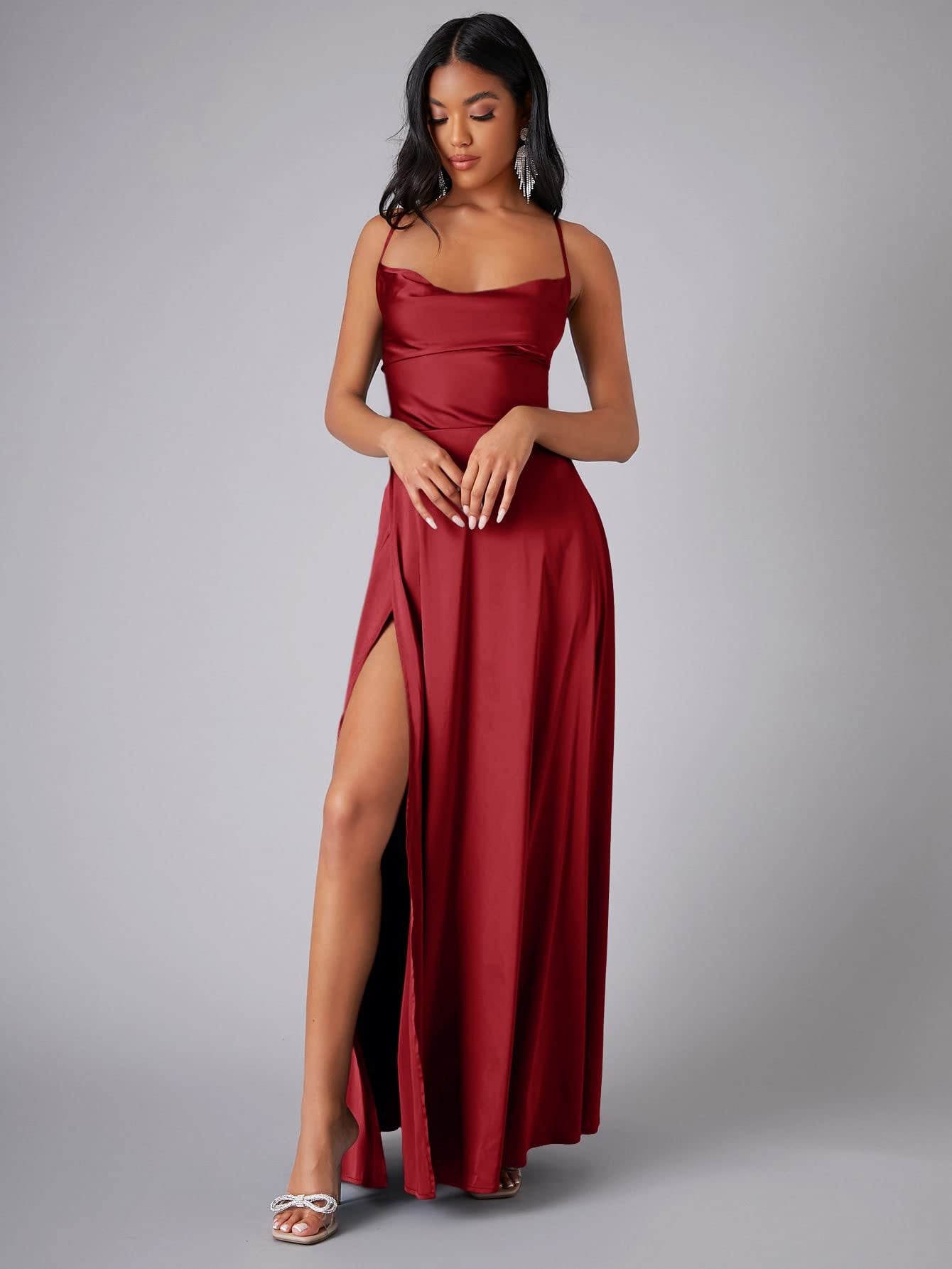 Women Clothing Sexy Slimming Slim Fit Backless Suspenders Waist Tight Formal Dress by Ragazza