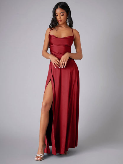 Women Clothing Sexy Slimming Slim Fit Backless Suspenders Waist Tight Formal Dress by Ragazza
