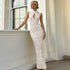 Sexy Hollow Out Cutout Lace Sleeveless Dress Sexy Slim Fit Slimming Sheath Split Dress  DestGlow