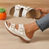 Carved Belt Buckle Platform Slippers Women Wedge Lightweight Beach Slippers  DestGlow