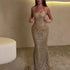 Spring Summer Sequined Halter Dress Holiday Party Casual Dress  DestGlow