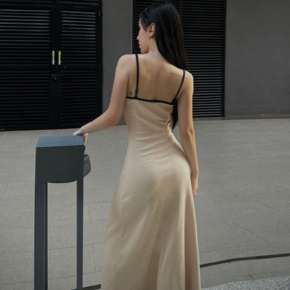 Women Clothing Summer Fashionable Elegant Sexy V neck Midi Strap Dress by Ragazza