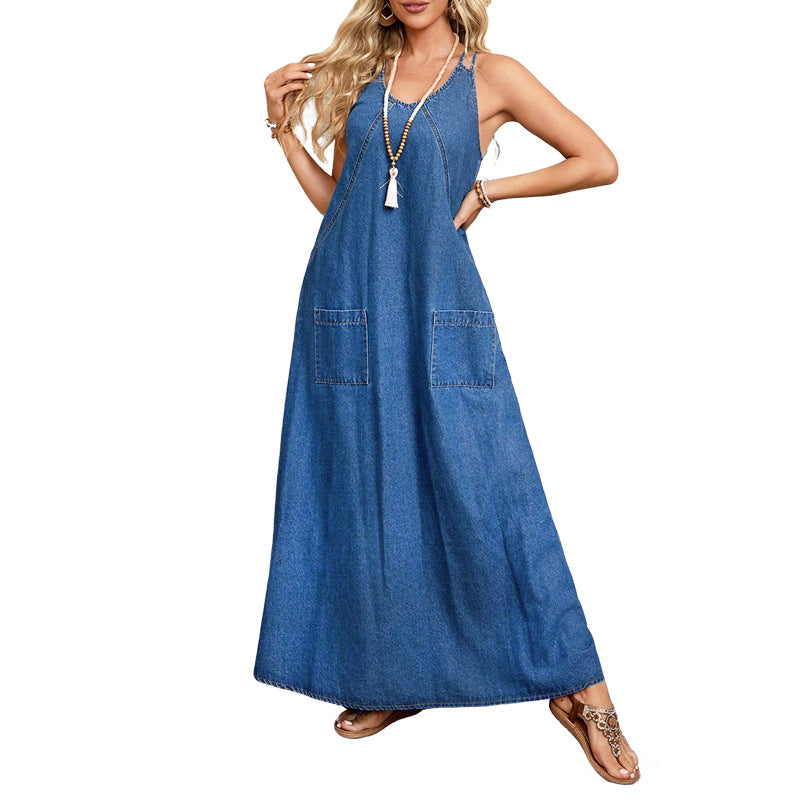 Women Clothing Denim Cami Dress  DestGlow
