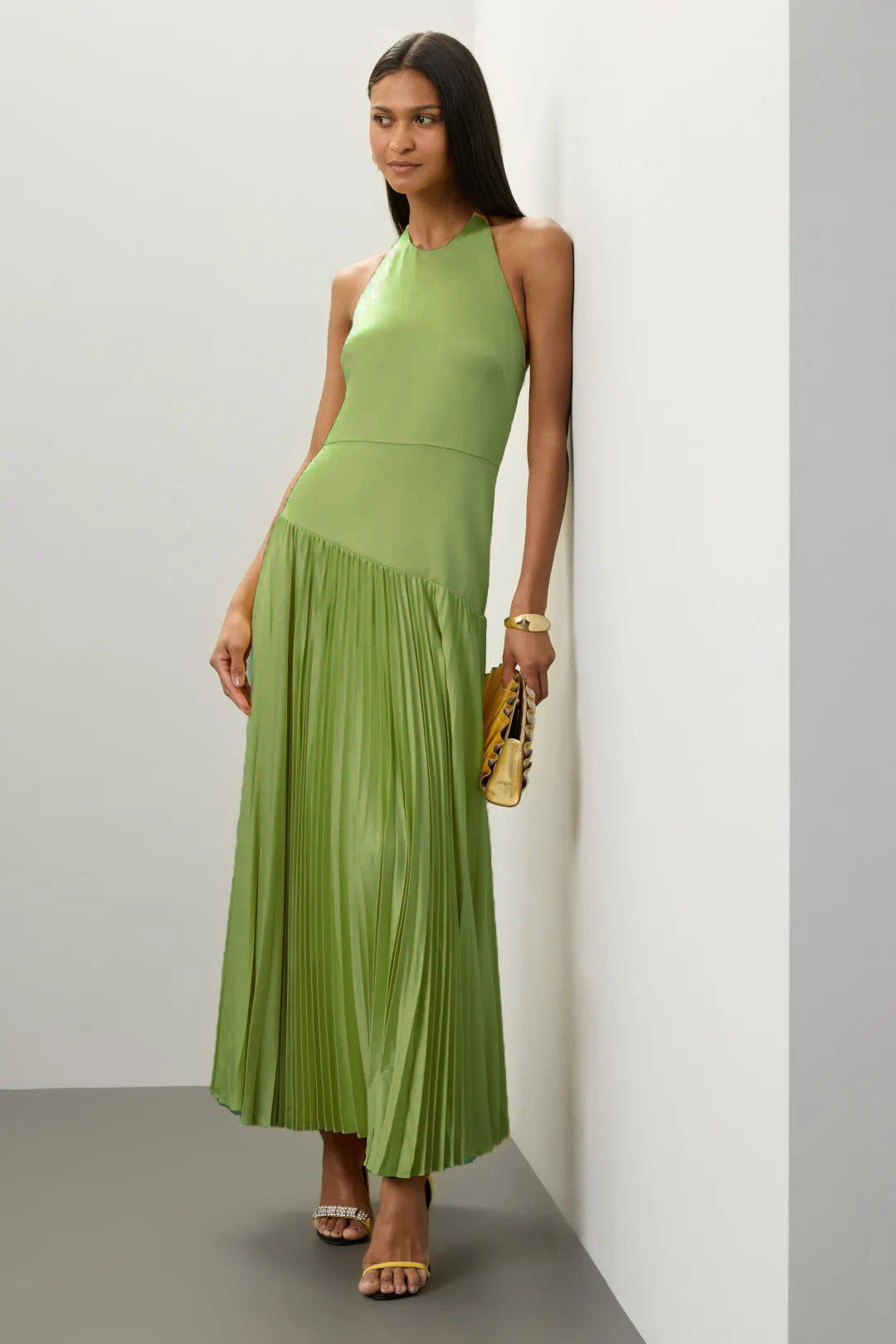 Summer Women Clothing Casual Pleated Cloth Halter Dress by Ragazza