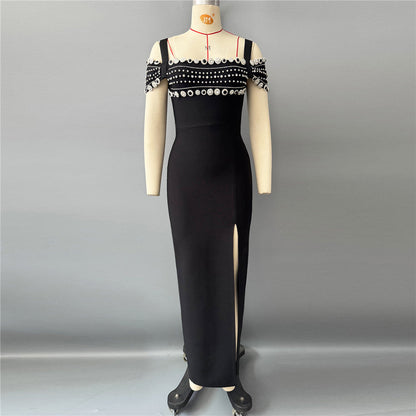 Sexy Strap Handmade Beads Rhinestones Bandage One Piece Dress Ladies Party Party Evening Dress by Ragazza