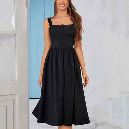 Arrival Lace Strap Dress Sexy Long Lace up Fastener Decoration A line Dress by Ragazza