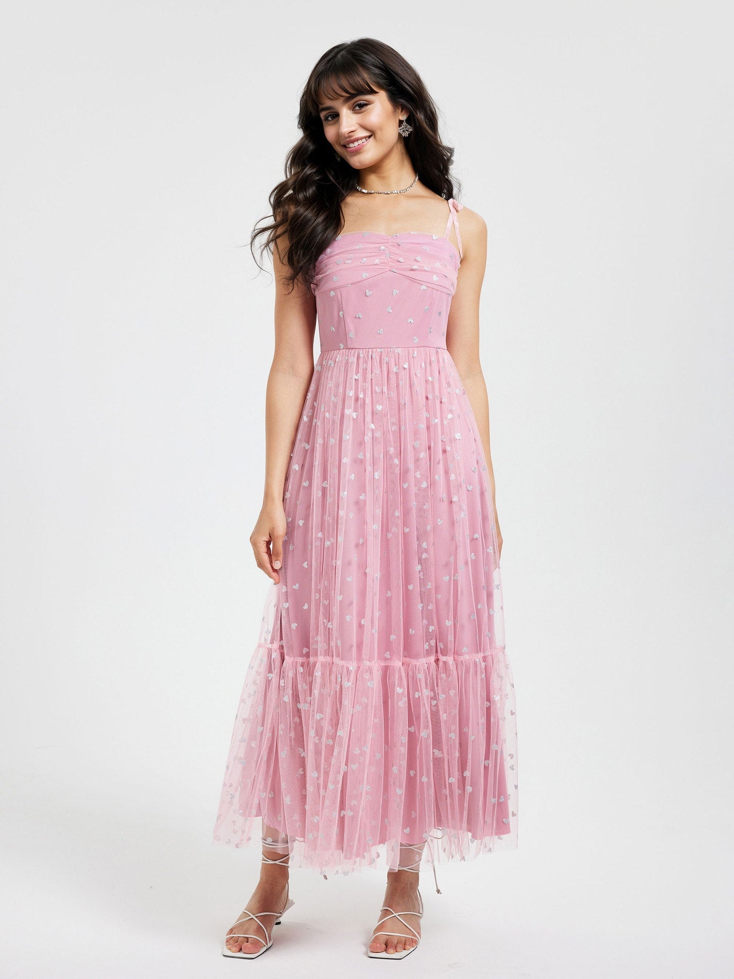 Graceful Summer Mesh High Waist Tied Dress by Ragazza