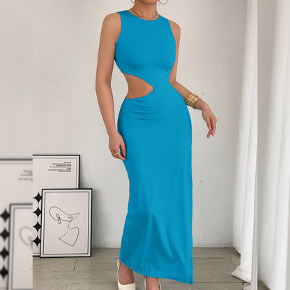 Arrival Maxi Dress Women Sleeveless Hollow Out Cutout Slit Maxi Dress by Ragazza