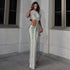 Winter Sexy Slim Fit Cropped Split Dress Solid Color Skinny Sheath Dress by Ragazza
