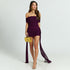 Women Clothing Summer Elegant Shoulder Baring Pleated Mesh Embellished Dress Women by Ragazza