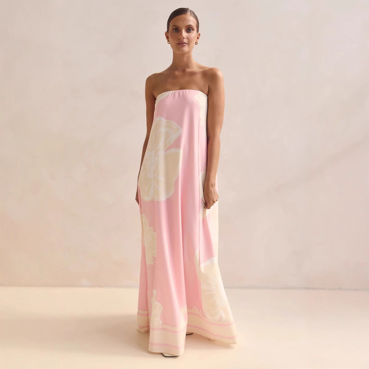 Summer Women Dress Sexy Bandeau One Shoulder Printed Dress by Ragazza