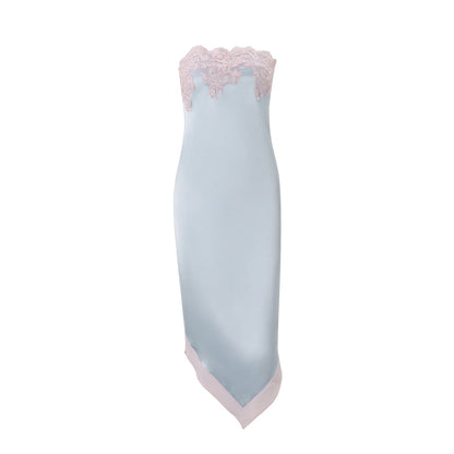 Women Clothing Summer Lace Edge Tube Top High Waist Slim Fit Elegant Lady Sheath Dress for Women  DestGlow