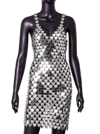 Autumn Sexy Backless Sheath Acrylic Dress by Ragazza