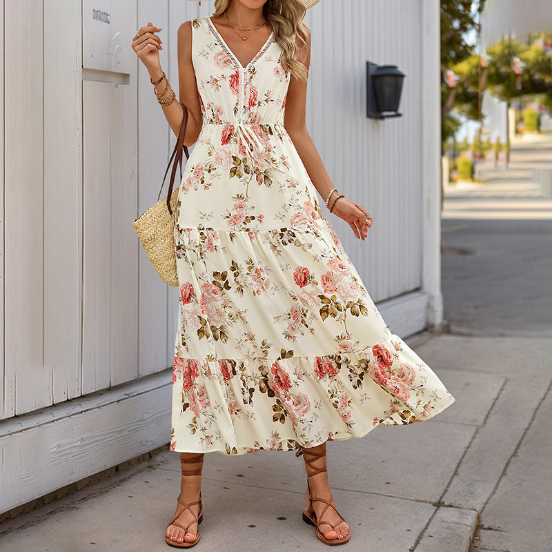 Dress Summer Women Printed Sleeveless Dress by Ragazza