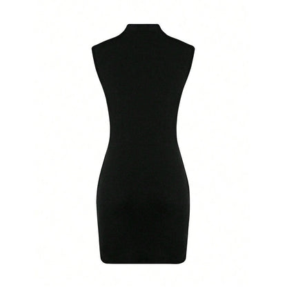Women French Intellectual Dress Summer Sweet Spicy High Waist Hip Wrapped Dress  DestGlow