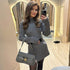 Long Sleeve Skinny Knit Dress Women Half Turtleneck Base Narrow Solid Color Short Temperamental Fall Winter Sweater Dress by Ragazza