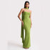 Women Summer Halter Ribbon Twist Woven Wrapped Chest Backless Slim Fit Niche Maxi Dress  DestGlow