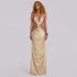 Summer Solid Color Street Hipster Deep V Plunge Halter Backless Slim Fit Dress by Ragazza