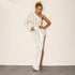 Women Wear Women Hollow Out Cutout out Single Sleeve High Slit Dress Sweater by Ragazza
