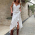 French Design Irregular Asymmetric Hem Backless Sexy Dress Women Lace Stitching Sleeveless Cami Dress by Ragazza