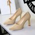 Waterproof Platform Super High Heel Sexy Party Slip on Thick Heel Not Tired Feet Advanced Patent Leather Pumps Women  DestGlow