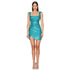 Women Summer Women Clothing Sequined Square Collar Sexy Side Split Hip Dress by Ragazza