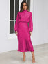 Autumn High Grade Satin Long Sleeve Loose Dress Elegant Women Evening Dress by Ragazza