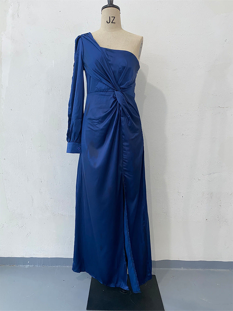 Spring Evening Dress Socialite Cinched Waist Slim Fit Maxi Dress Women by Ragazza